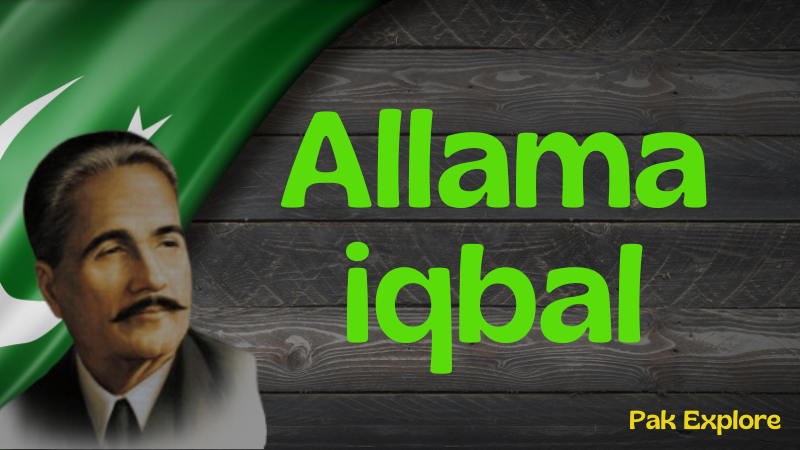 Portrait of Allama Iqbal, a renowned philosopher, poet, and politician in British India, wearing a traditional shalwar kameez with a distinctive cap, set against a backdrop of a serene landscape, symbolizing his connection to nature and spirituality.